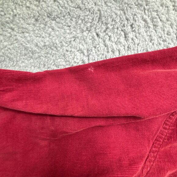 LL Bean Shirt Mens XL Red Corduroy Button Up Long Sleeve Front Pocket - Picture 6 of 12